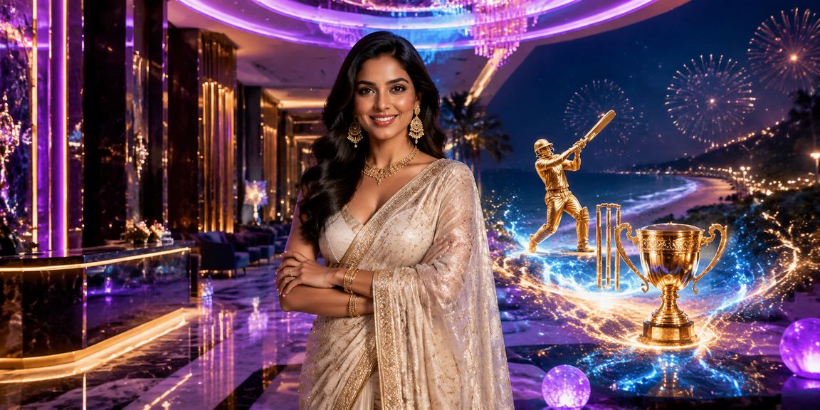 Indian woman playing cricket-themed betting game on mobile